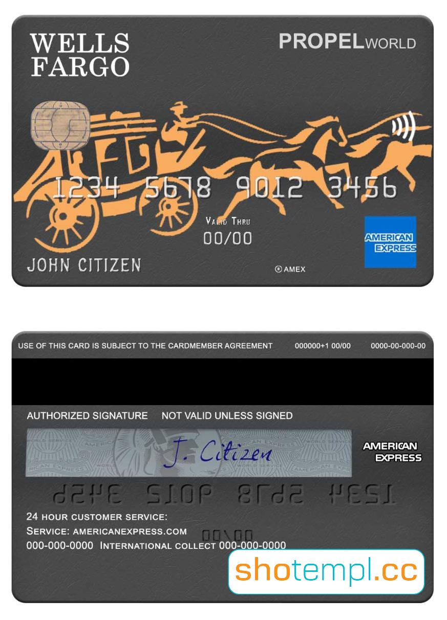 Amex AIR LINES Card PSD Template